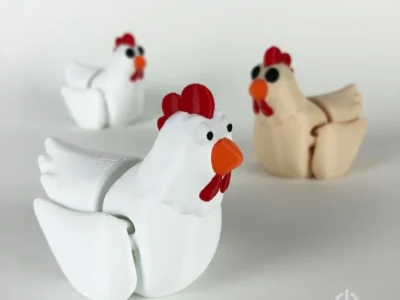 Gallina articulada stl y 3mf